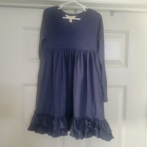 Matilda Jane 6 Just Imagine Everly Navy Blue Long Sleeve Ruffle Twirl Dress